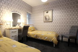Twin bedroom - Arrandale self catering apartment Inverness